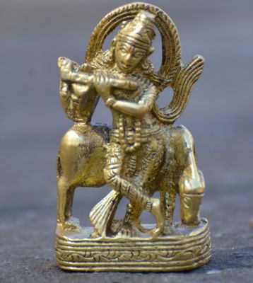 Krishna Brass Statue - Click Image to Close